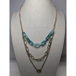 4/$12 Maurices Gold & Green Necklace